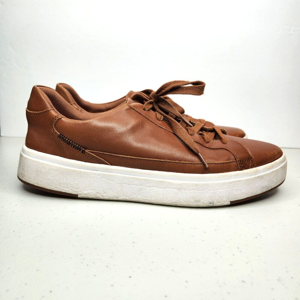 Kizik Vegas Lace Up Hands Free Shoes / Men's 9 / Women's 10.5 / Brown Leather